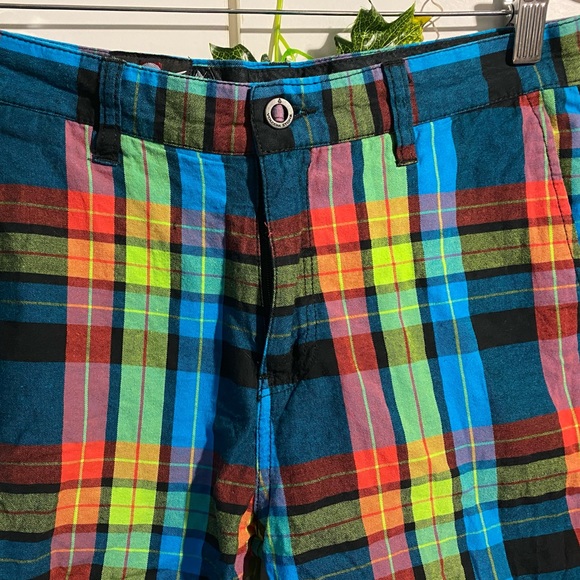 Volcom bright check men’s skate mid shorts 30 - Picture 4 of 12